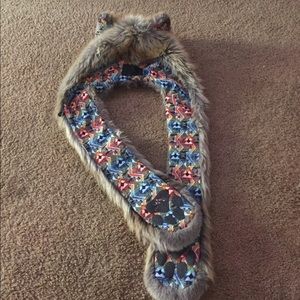 Vintage red fox spirit hood