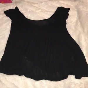 black short sleeved top, urban outfitters Small