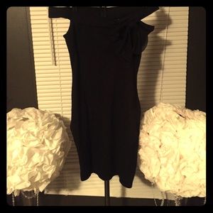 Knee high black dress