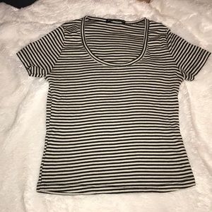 striped fitted t-shirt from brandy. one size fits