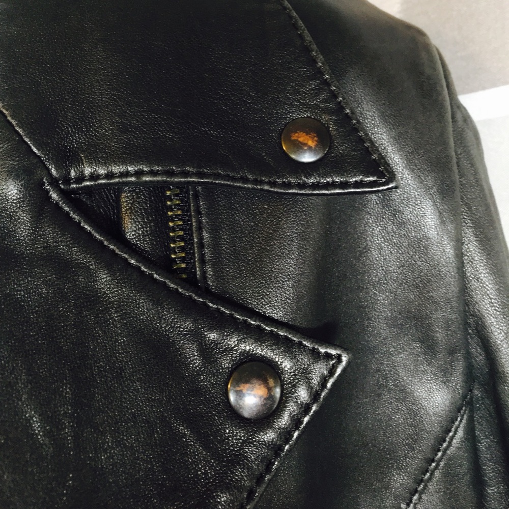 💯 Pauw Amsterdam🔥🔥Lamb Leather Biker Jacket SZ1 - Picture 6 of 8