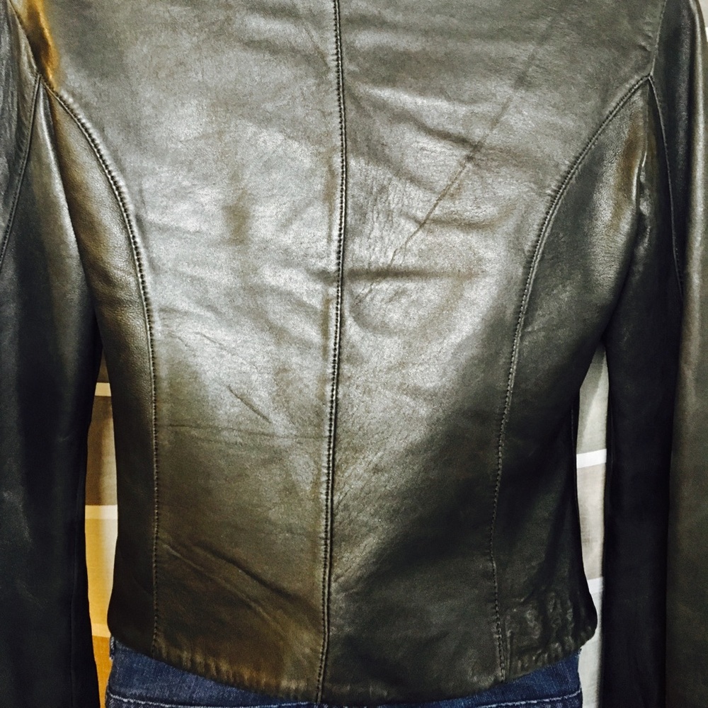 💯 Pauw Amsterdam🔥🔥Lamb Leather Biker Jacket SZ1 - Picture 7 of 8