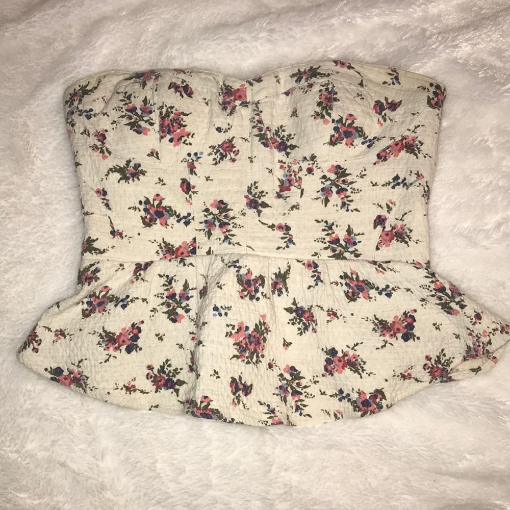 strapless top, urban outfitters small