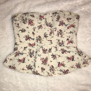 strapless top, urban outfitters small