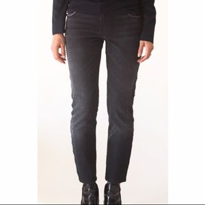 Current Elliott Crop Skinny jeans with studs