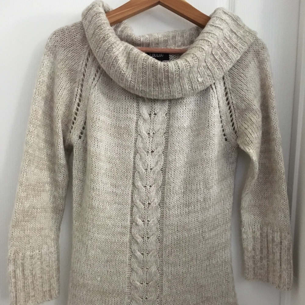 Loose fit oversized cowl neck sweater