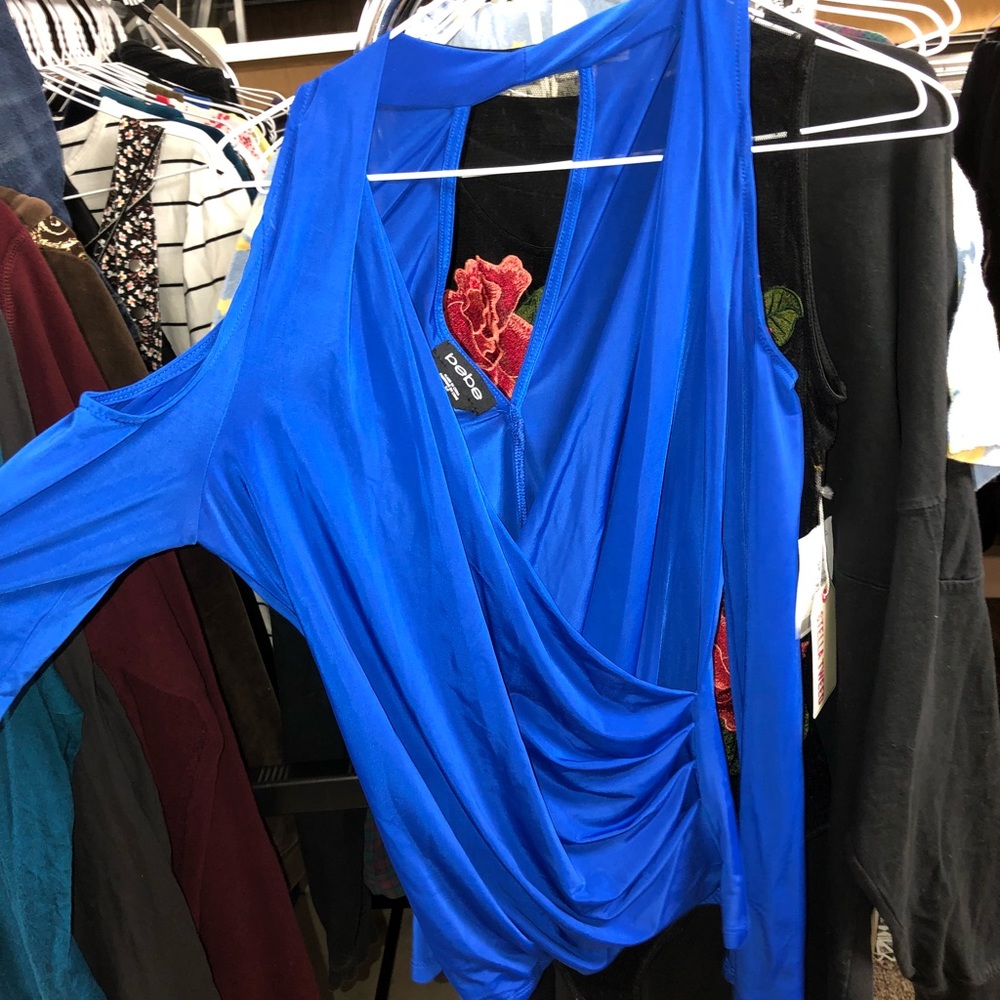 Bebe off the shoulder shirt