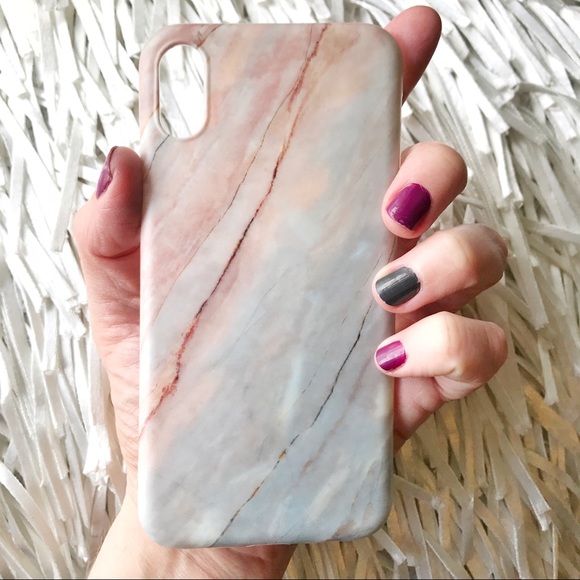 HP NEW iPhone X SOFT TPU IMD Marble Case Cover - Picture 2 of 7