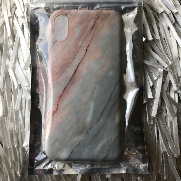 HP NEW iPhone X SOFT TPU IMD Marble Case Cover - Picture 5 of 7
