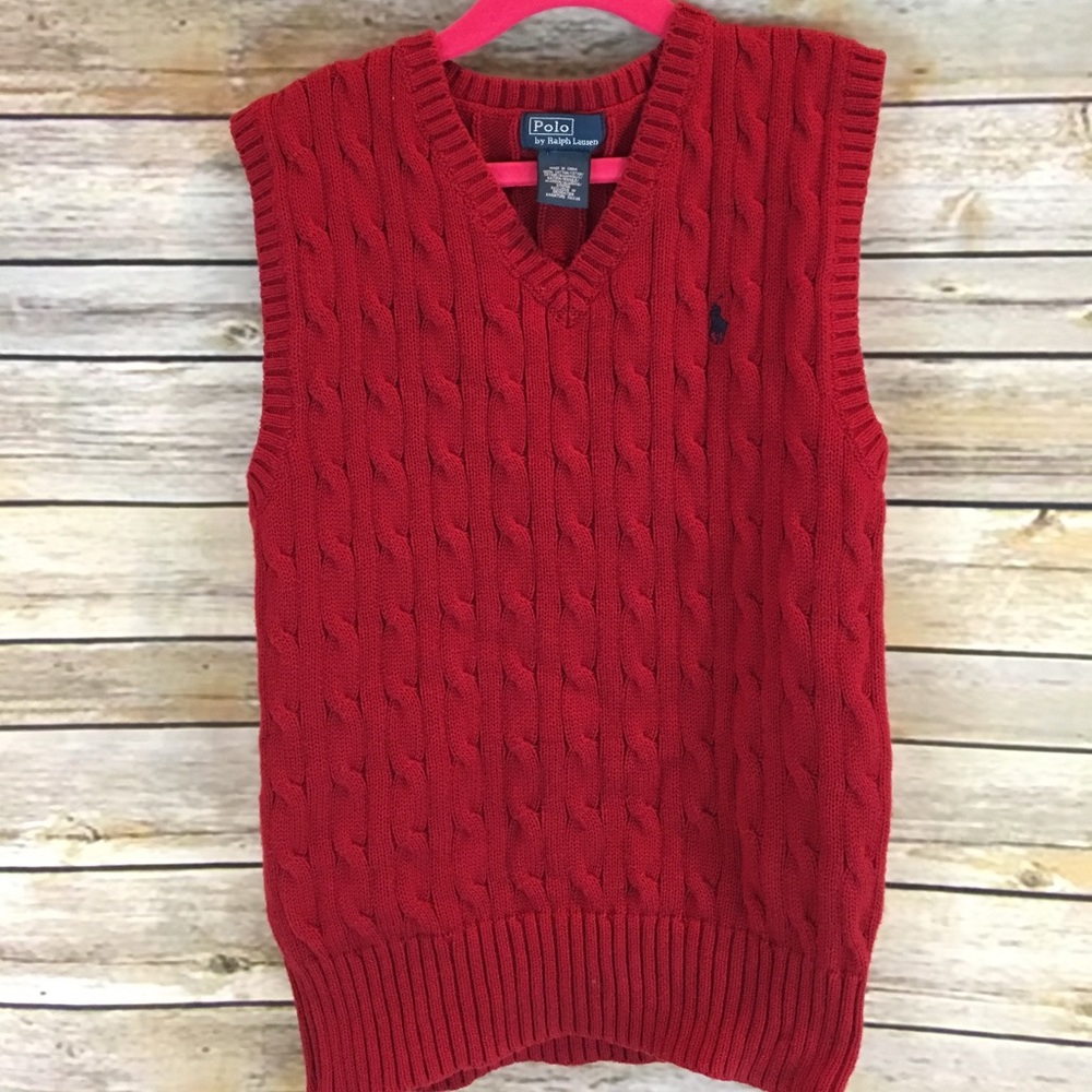 Polo Boys Red Sweater Vest