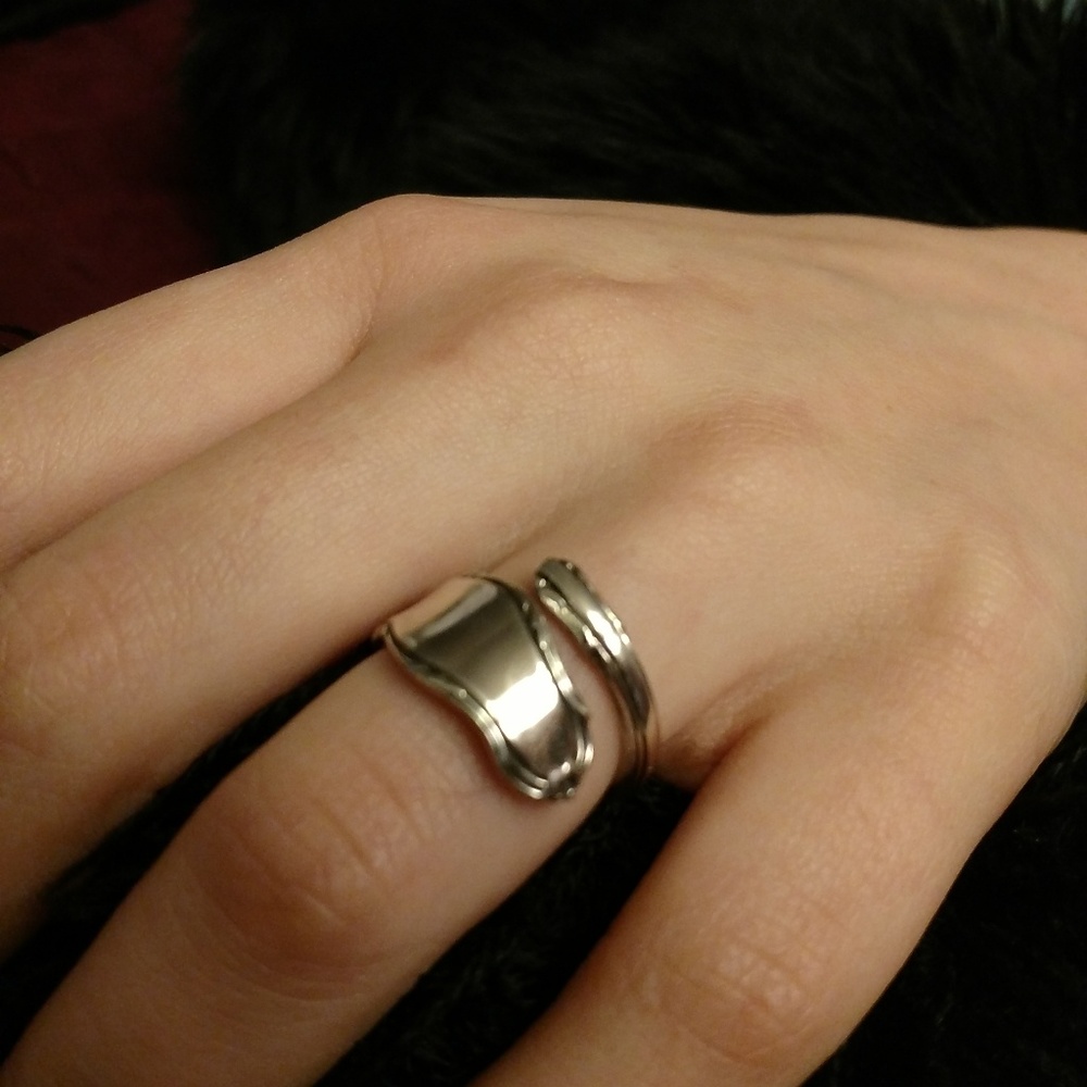 Antique Estate Sterling Spoon Ring - Picture 8 of 8
