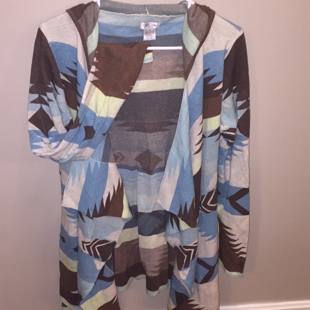 Aztec flowwy hooded sweater