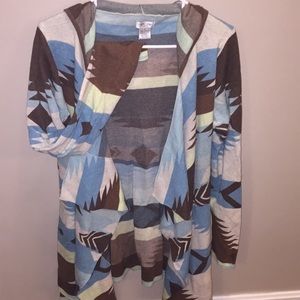 Aztec flowwy hooded sweater