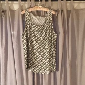 Pintucked batik print tank