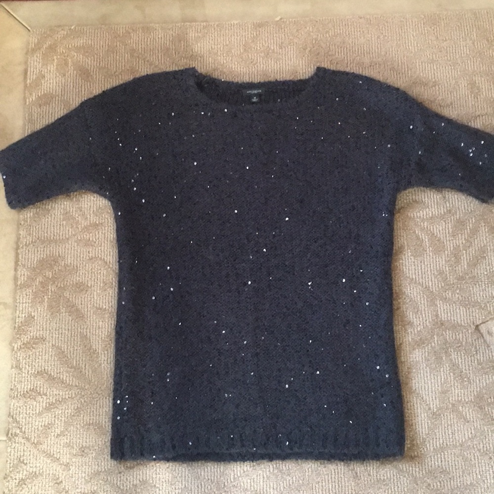 Ann Taylor Sequin Sweater Top