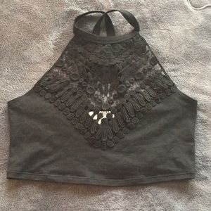 Black F21 Crop Top