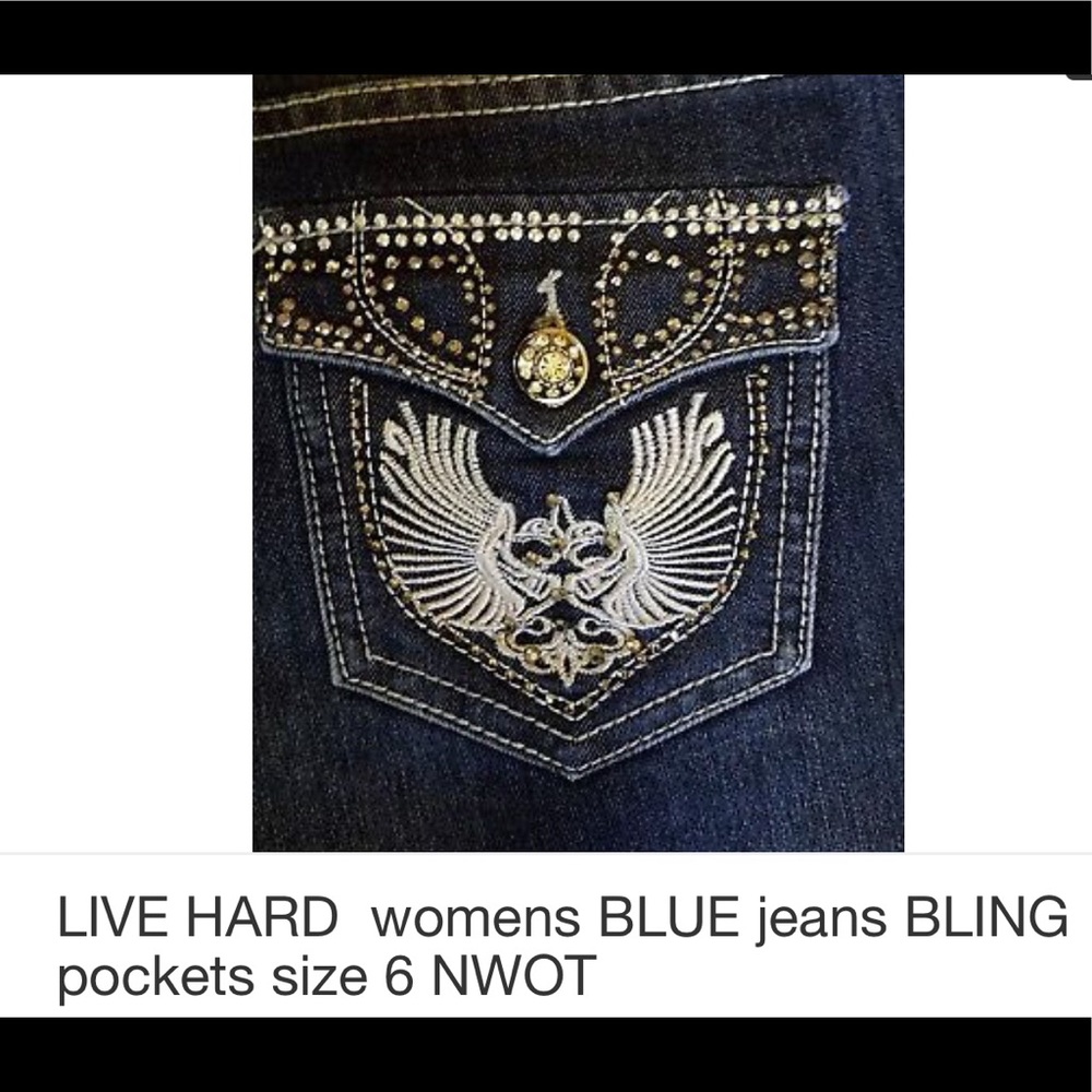 Live Hard- bling pockets- NWOT🎉FIRM PRICE🎉