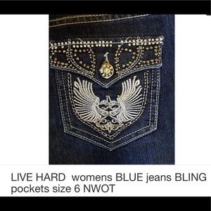 Live Hard- bling pockets- NWOT🎉FIRM PRICE🎉