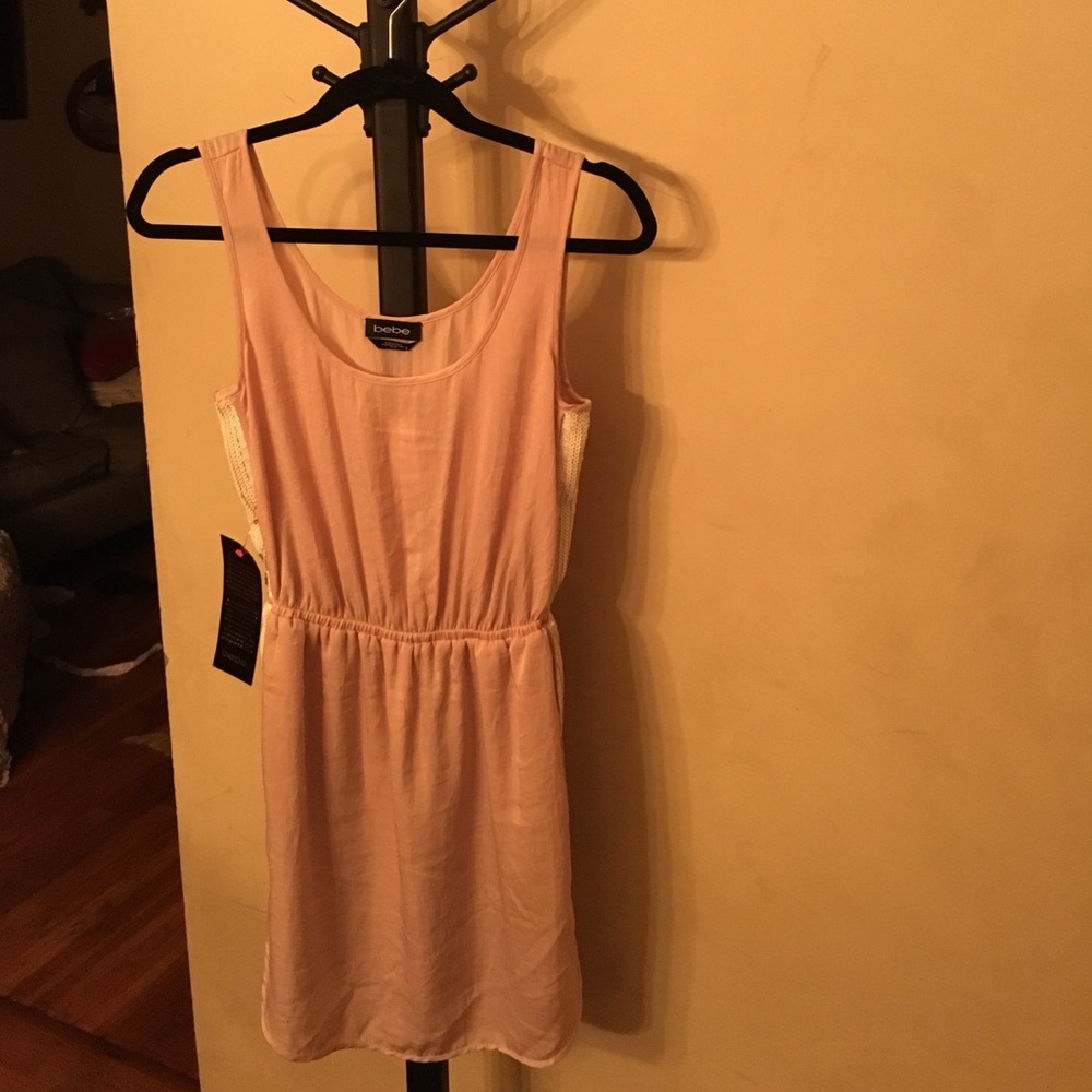 Bebe Sequin Insert Shimmer Tank Dress XS