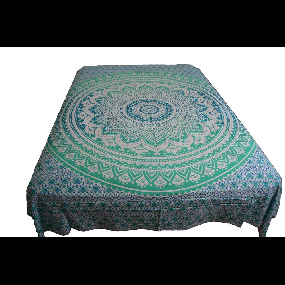 Twin Hippie Sea Blue Mandala Tapestry Ombre Decor