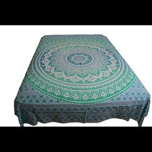 Twin Hippie Sea Blue Mandala Tapestry Ombre Decor