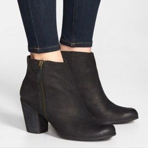Black Nordstrom BP 'Trolley' Leather Ankle Bootie