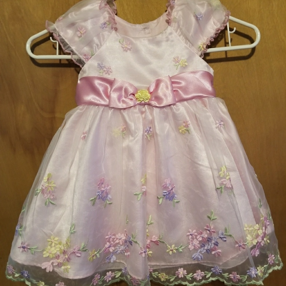 24 mo./2T Embroidered Pink Fancy Dress