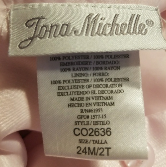 24 mo./2T Embroidered Pink Fancy Dress - Picture 4 of 7