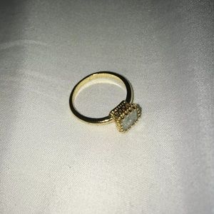 Gold Ring w/ Blue Crystal