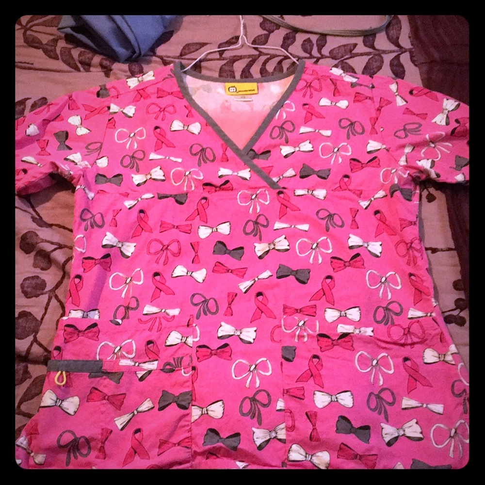 WonderWink pink scrub top