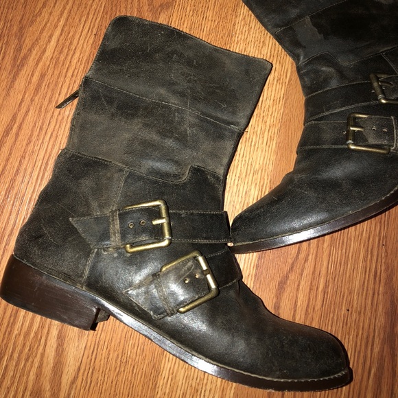 michael kors buckle boots