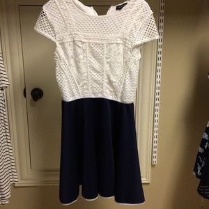 Navy and White Lace dress
