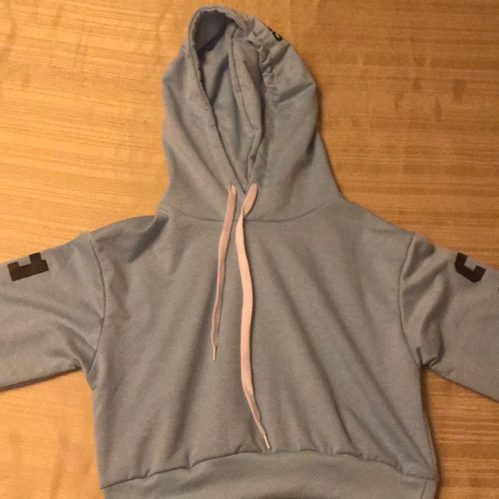 Cropped hoodie.