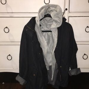jean jacket with hoodie