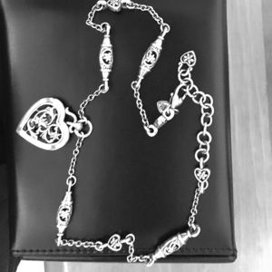 Pewter heart necklace