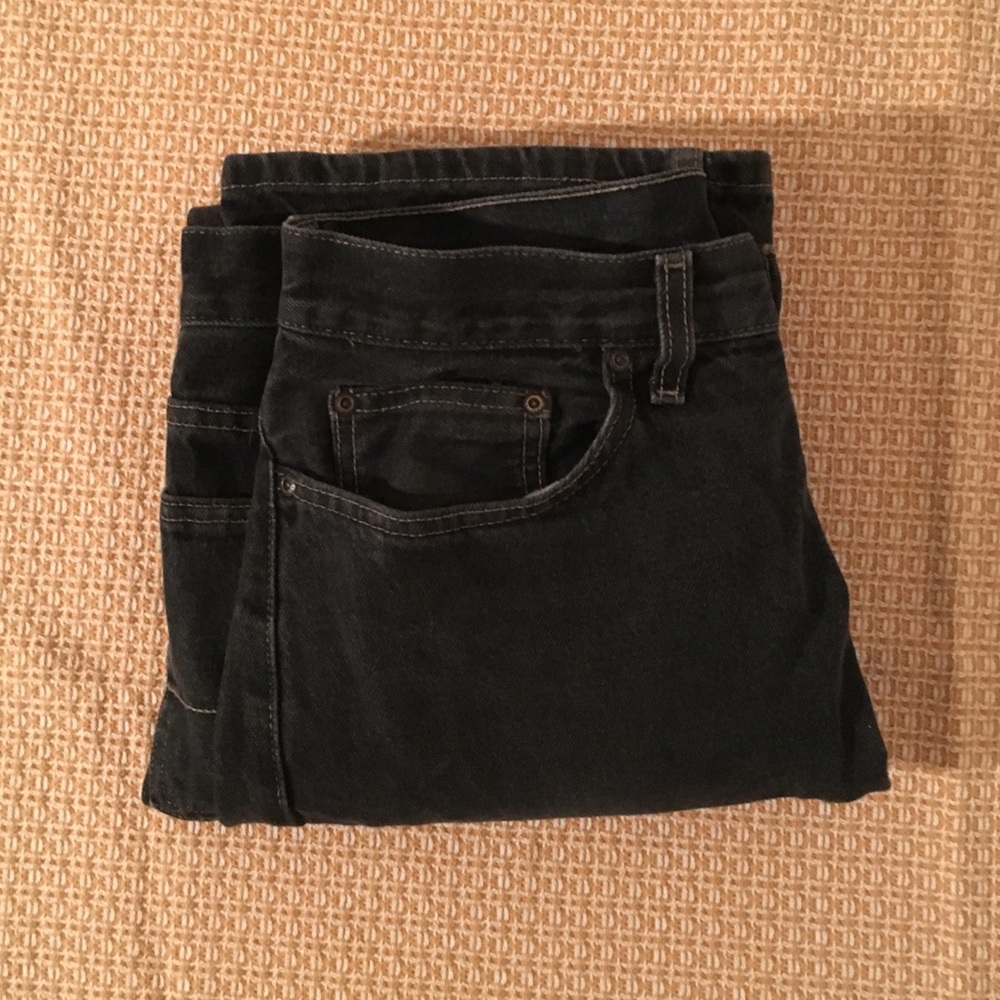 Faded Glory 32x32 Relaxed Fit Black Jeans!