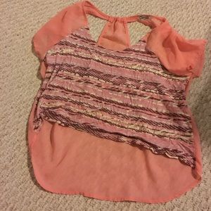 Striped Cropped Top, With Fun Back