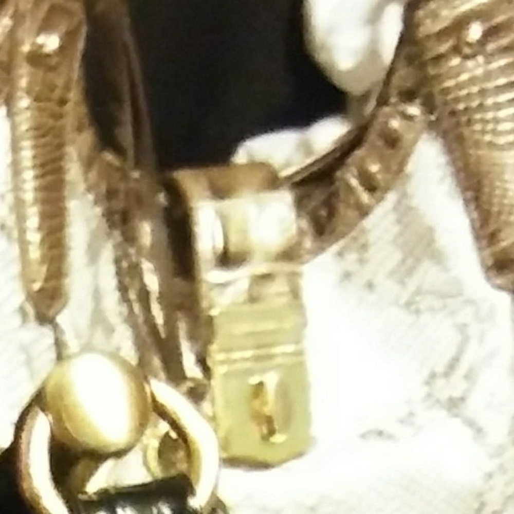 BRAHMIN SILVER & WHITE PURSE