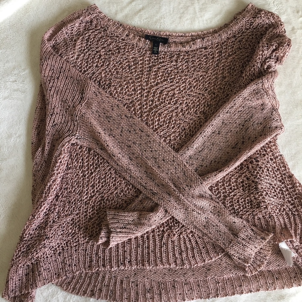 Pink knitted sweater