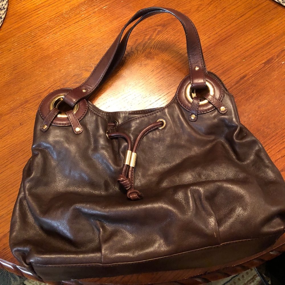 Brown leather authentic Michael Kors handbag