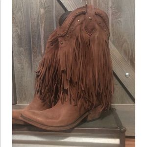 Liberty Black. Fringe. Cowboy. Boots.