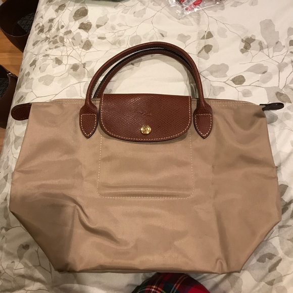 longchamp le pliage small beige