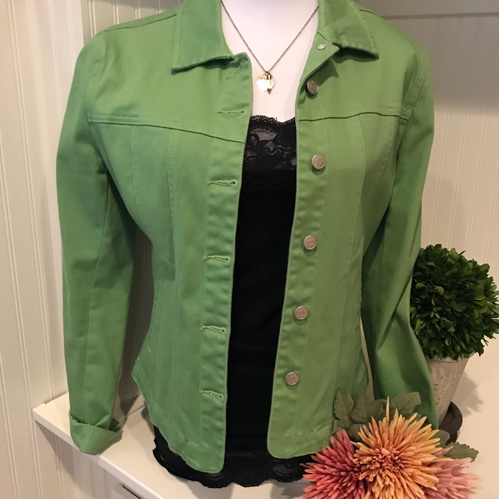 Little Miss lime green jacket!