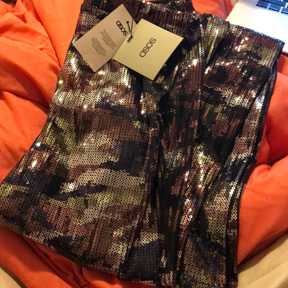 ASOS Sequin Camo Leggings NWT