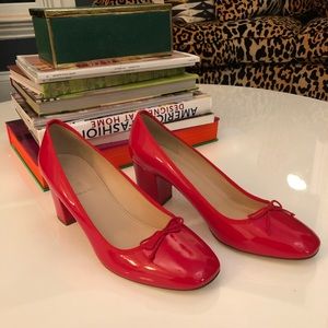 JCREW RED SOPHIA PATENT LEATHER PUMP BRAND NEW