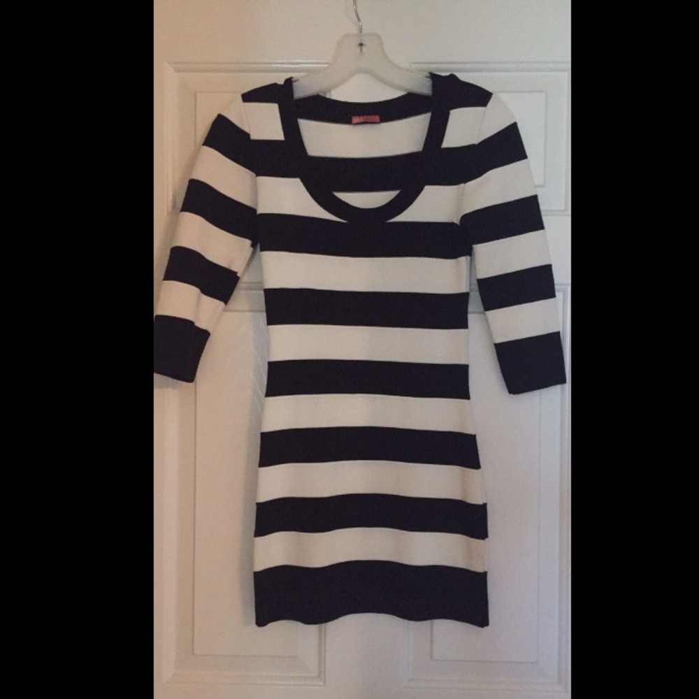 Size Small black and white stripe dress