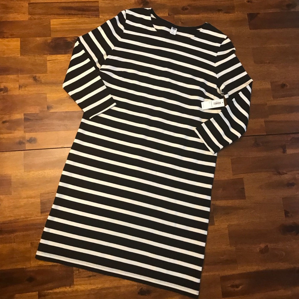 Black and Cream Stripe Dress