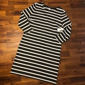Black and Cream Stripe Dress