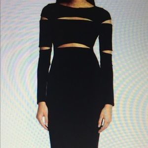 Bailey 44 Black  Cutout Stretch Jersey Dress