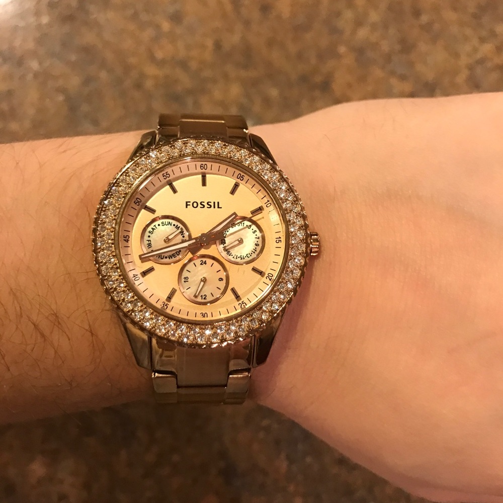 Fossil watch rose gold